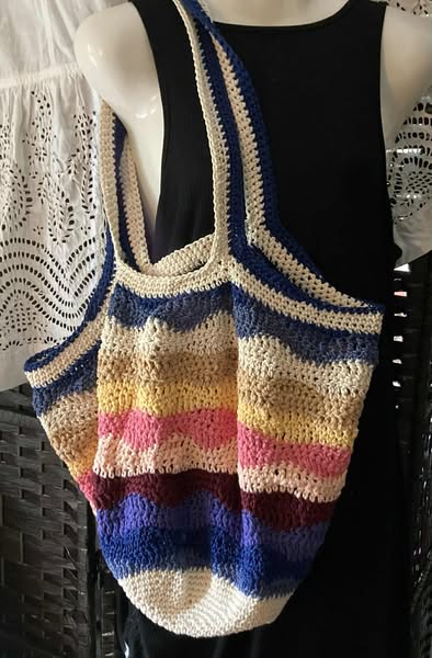 Handmade crocheted shoulder bag donation